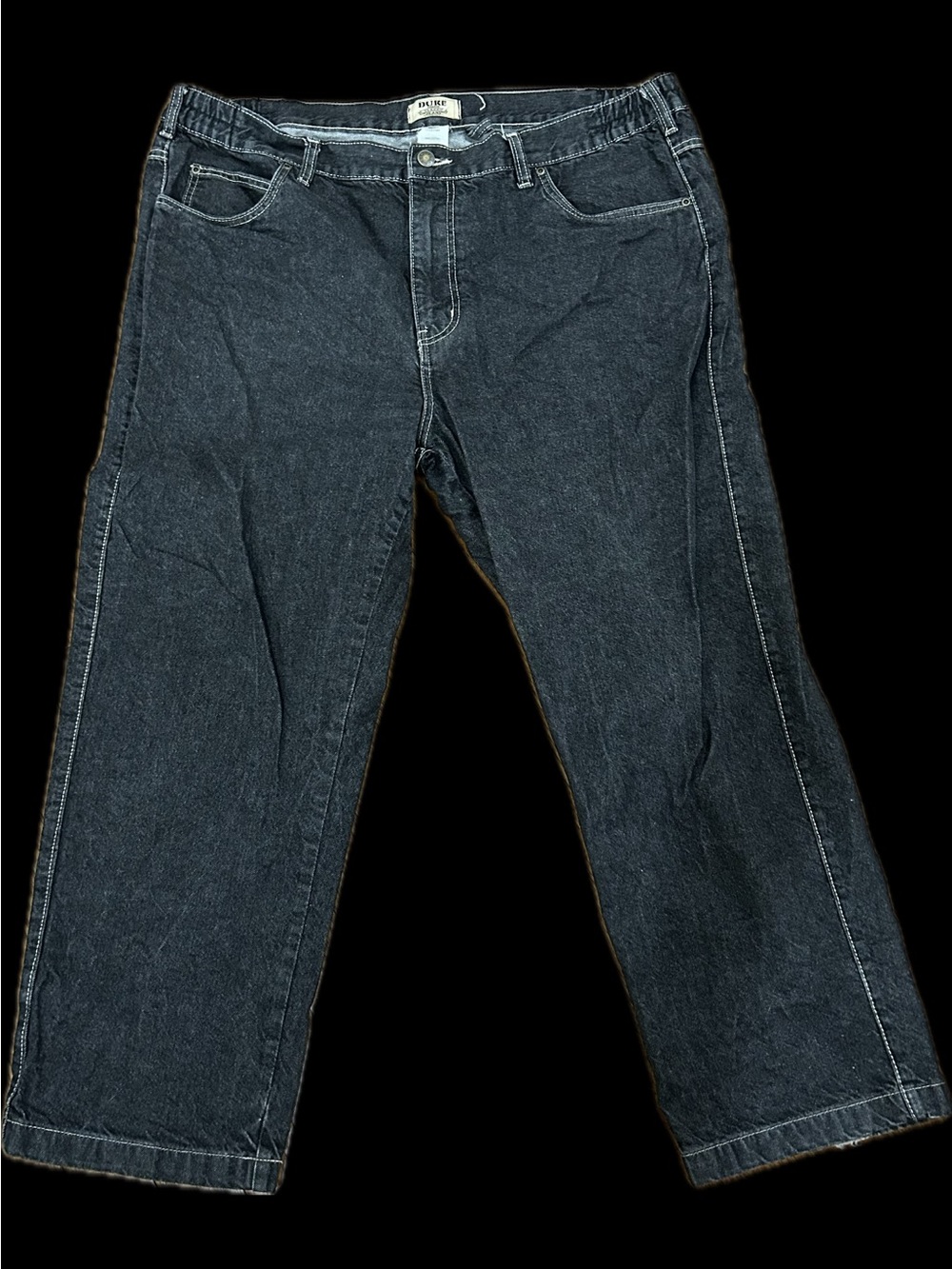 LOT OF 2 New & EUC Men's DUKE Haband Black 42 Short Classic Fit Jeans
